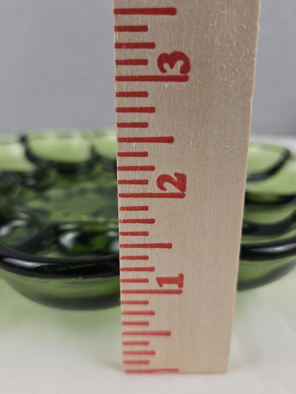 Vintage 1970s Anchor Hocking Avocado Green Deviled Egg Plate